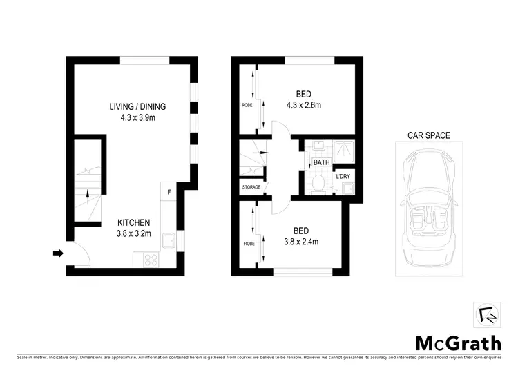 Floorplan of Homely apartment listing, 3/58A Flinders Street, Darlinghurst NSW 2010