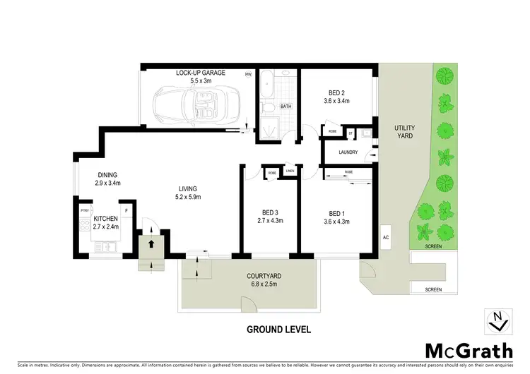 Floorplan of Homely villa listing, 1/490 The Boulevarde, Kirrawee NSW 2232