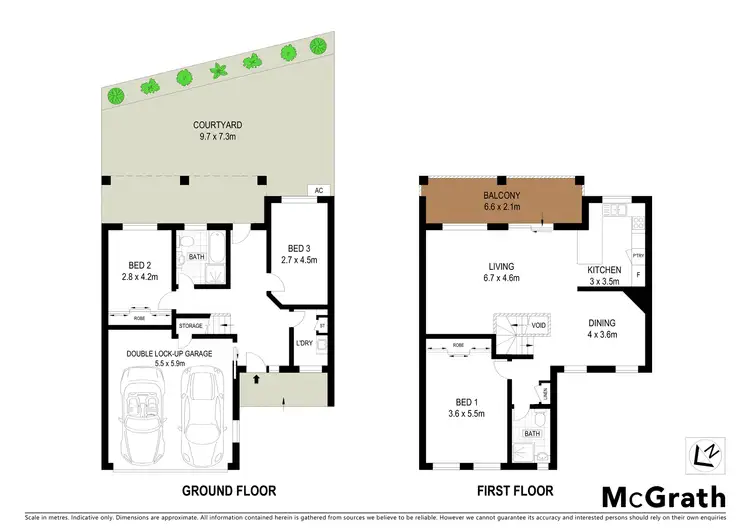 Floorplan of Homely townhouse listing, 6/66 Old Taren Point Road, Taren Point NSW 2229
