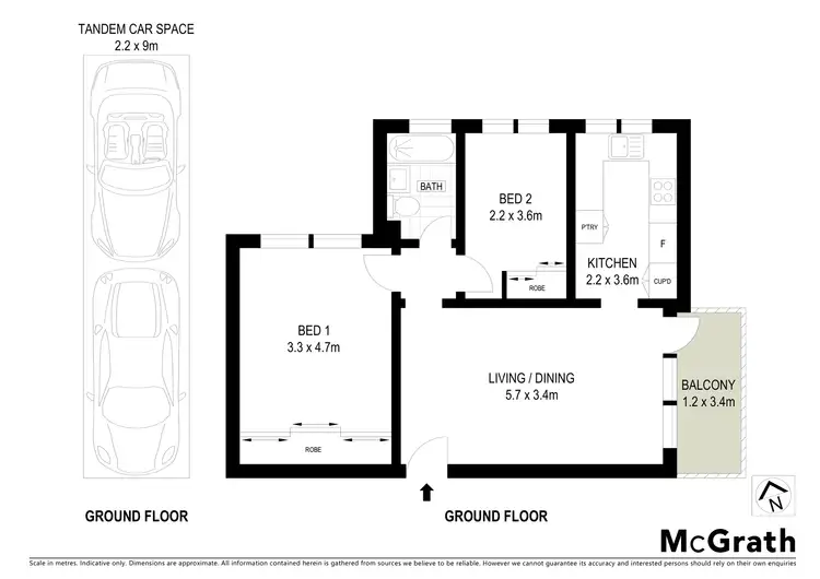Floorplan of Homely apartment listing, 3/1 Gray Crescent, Eastlakes NSW 2018