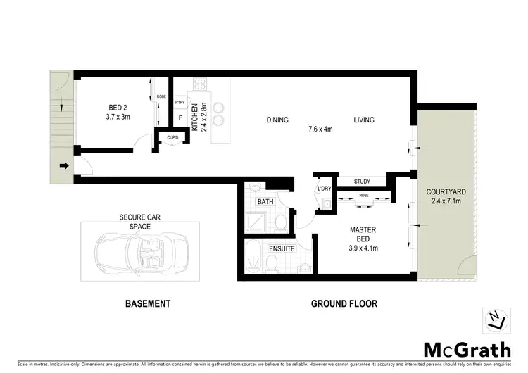 Floorplan of Homely apartment listing, 3/7 Victoria Park Parade, Zetland NSW 2017