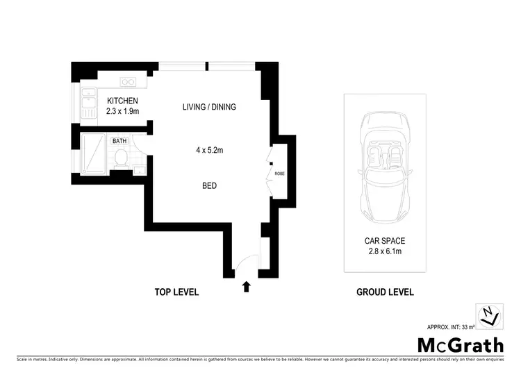 Floorplan of Homely studio listing, 39/10 Barncleuth Square, Elizabeth Bay NSW 2011