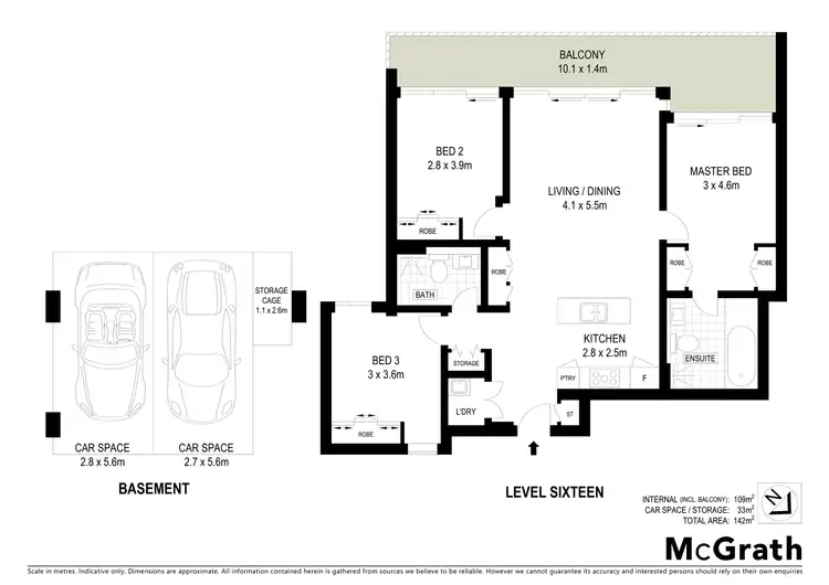 Floorplan of Homely apartment listing, 1603/225 Pacific Highway, North Sydney NSW 2060