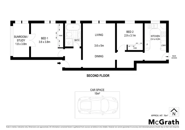 Floorplan of Homely apartment listing, 5/188 Bronte Road, Waverley NSW 2024