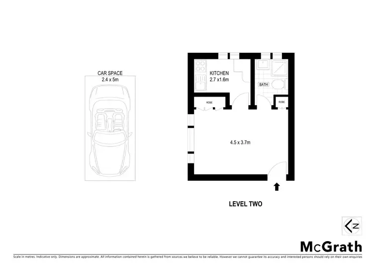 Floorplan of Homely studio listing, 6/127A Barker Street, Kingsford NSW 2032