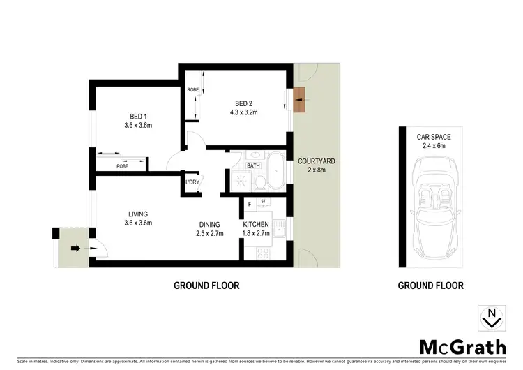 Floorplan of Homely unit listing, 2/24 Tullimbar Road, Cronulla NSW 2230