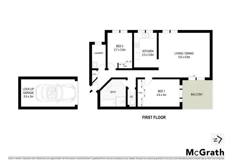Floorplan of Homely apartment listing, 19/103 Flora Street, Sutherland NSW 2232