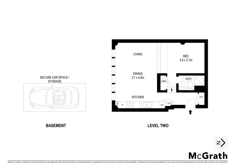 Floorplan of Homely apartment listing, 20/15 Boundary Street, Darlinghurst NSW 2010