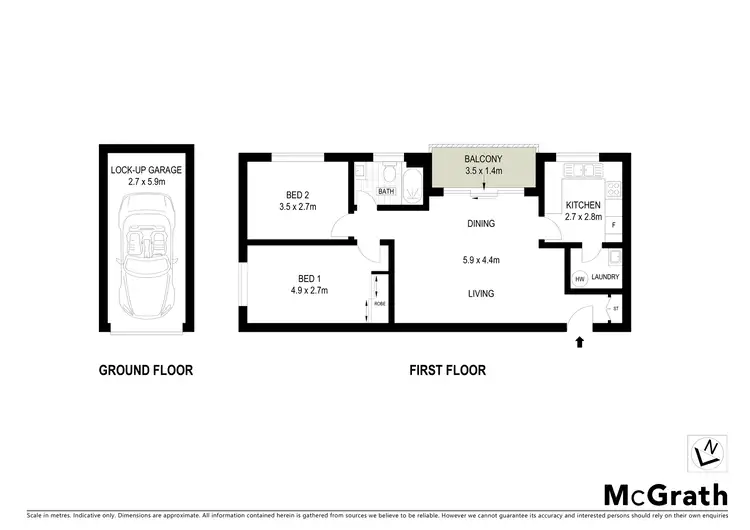 Floorplan of Homely unit listing, 2/8 Gloucester Road, Hurstville NSW 2220