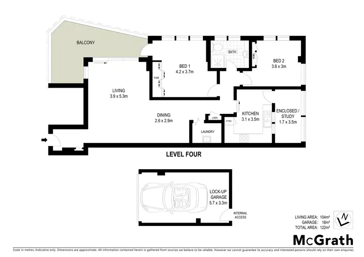 Floorplan of Homely apartment listing, 15/30 Archer Street, Chatswood NSW 2067