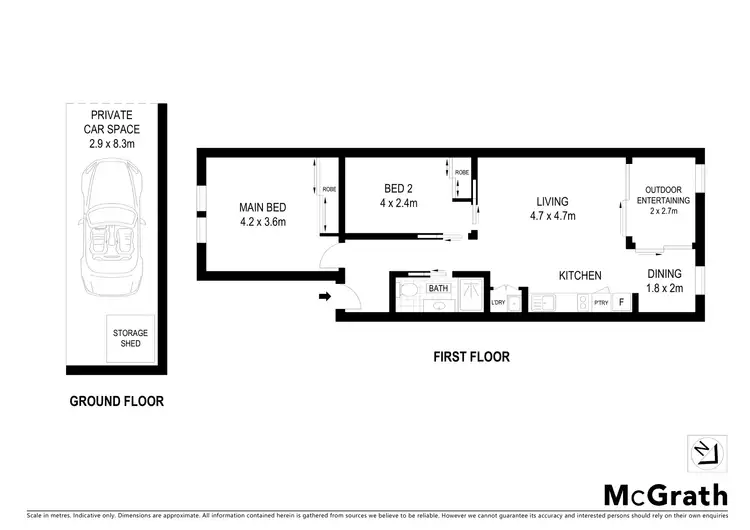 Floorplan of Homely unit listing, 105/5 Tudor Street, Newcastle West NSW 2302