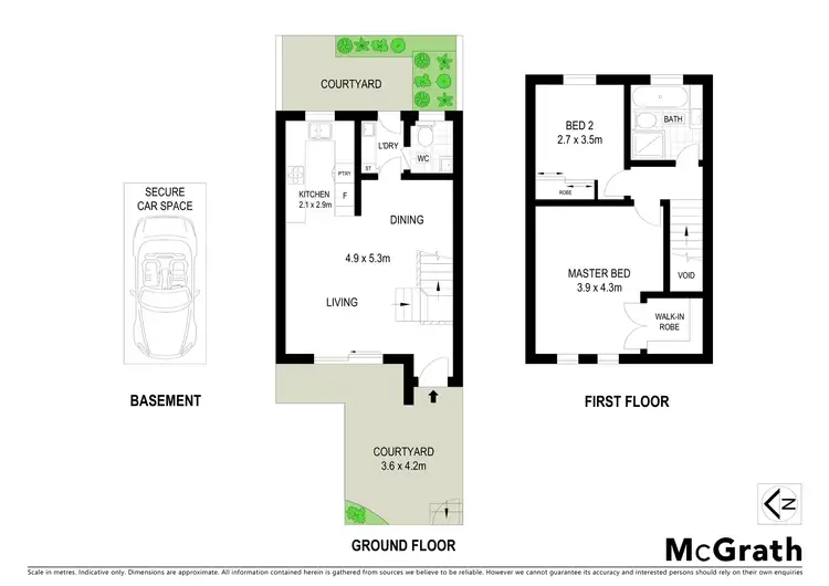 Floorplan of Homely townhouse listing, 6/85 Burlington Street, Crows Nest NSW 2065