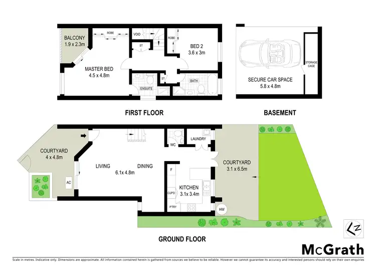 Floorplan of Homely townhouse listing, 7/24 Marks Street, Cammeray NSW 2062