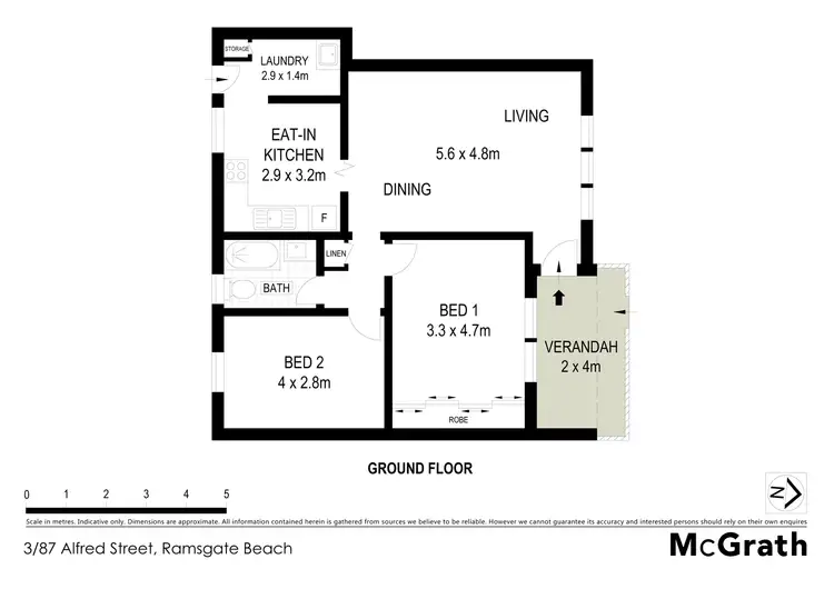 Floorplan of Homely apartment listing, 3/87 Alfred Street, Ramsgate Beach NSW 2217