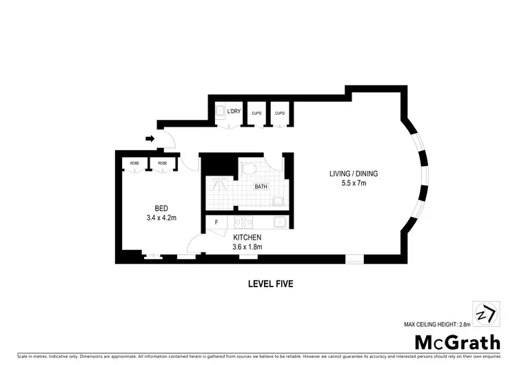 Floorplan of Homely apartment listing, 502/15 Bayswater Road, Potts Point NSW 2011