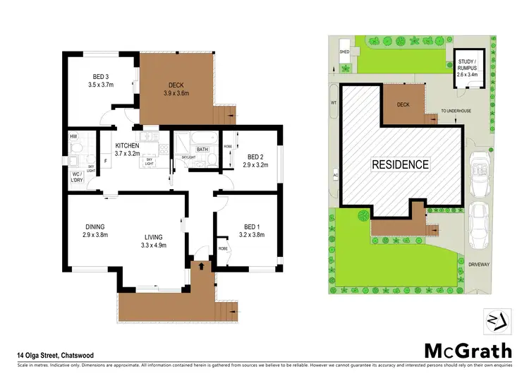 Floorplan of Homely house listing, 14 Olga Street, Chatswood NSW 2067