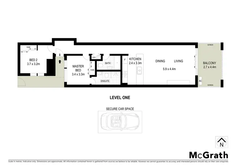 Floorplan of Homely unit listing, 105/33 Lonsdale Street, Lilyfield NSW 2040