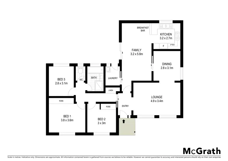 Floorplan of Homely semi-detached listing, 97 Abercorn Crescent, Isabella Plains ACT 2905