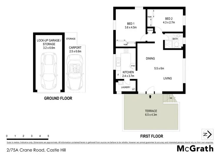 Floorplan of Homely townhouse listing, 2/75A Crane Road, Castle Hill NSW 2154