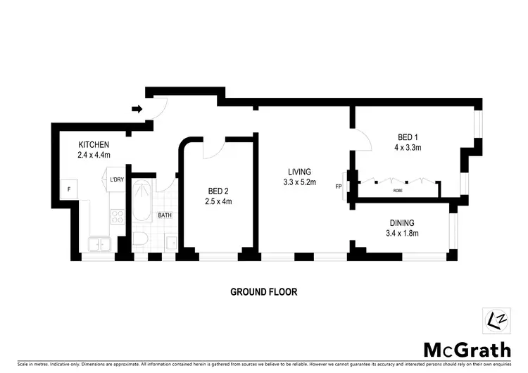 Floorplan of Homely apartment listing, 1/40A Birriga Road, Bellevue Hill NSW 2023