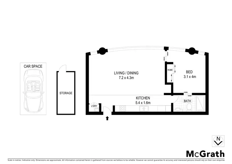 Floorplan of Homely apartment listing, 1206/129 Harrington Street, Sydney NSW 2000