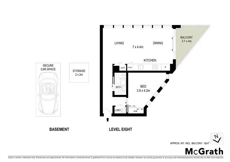 Floorplan of Homely apartment listing, 806/16 Brodie Spark Drive, Wolli Creek NSW 2205