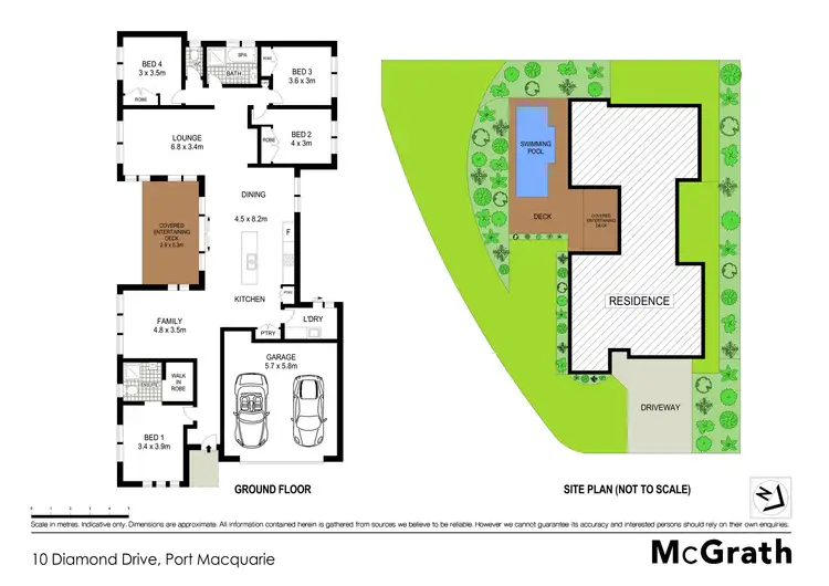 Floorplan of Homely house listing, 10 Diamond Drive, Port Macquarie NSW 2444
