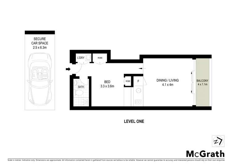 Floorplan of Homely studio listing, 10/19A Young Street, Neutral Bay NSW 2089