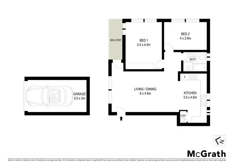 Floorplan of Homely apartment listing, 11/87 Alfred Street, Ramsgate Beach NSW 2217