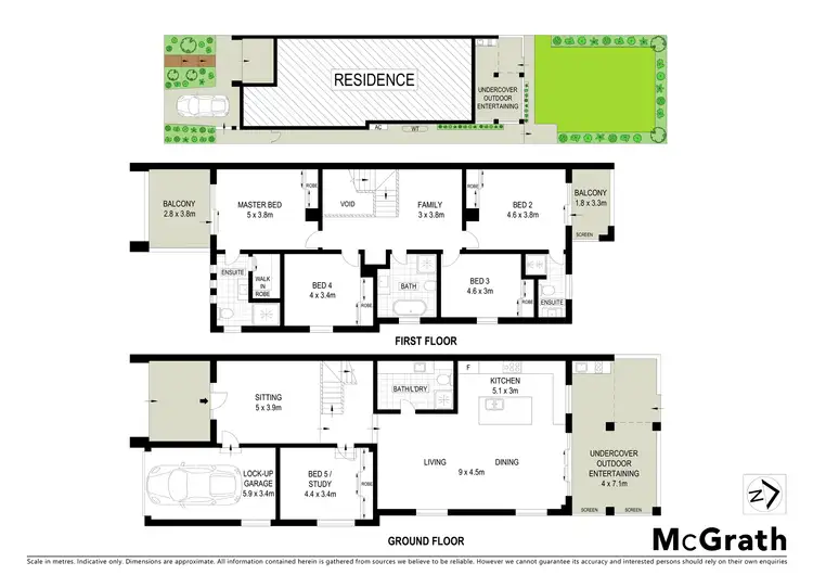 Floorplan of Homely semi-detached listing, 5A Grove Avenue, Narwee NSW 2209