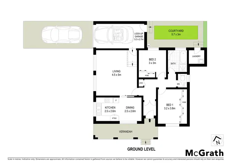 Floorplan of Homely villa listing, 1/66 Alfred Street, Ramsgate Beach NSW 2217