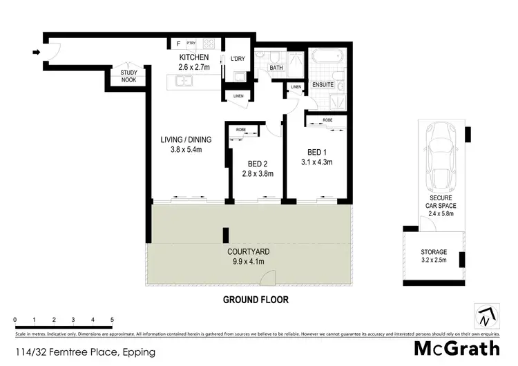 Floorplan of Homely apartment listing, 114/32 Ferntree Place, Epping NSW 2121