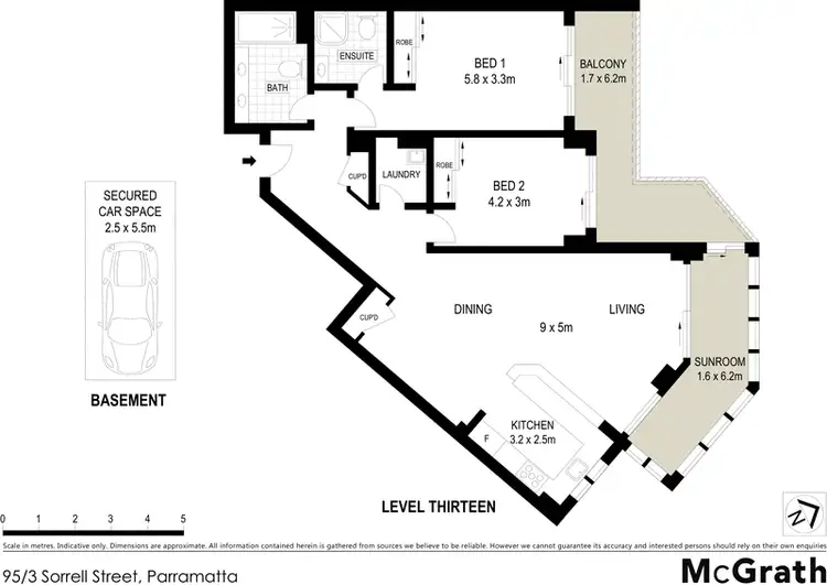 Floorplan of Homely apartment listing, 95/3 Sorrell Street, Parramatta NSW 2150