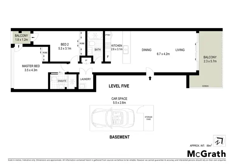 Floorplan of Homely apartment listing, 502/340 Bay Street, Brighton-le-sands NSW 2216