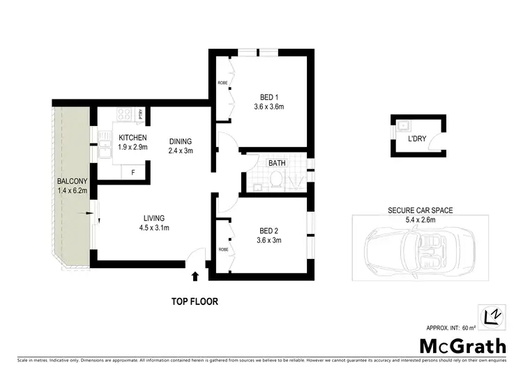 Floorplan of Homely apartment listing, 29/23 Vicar Street, Coogee NSW 2034