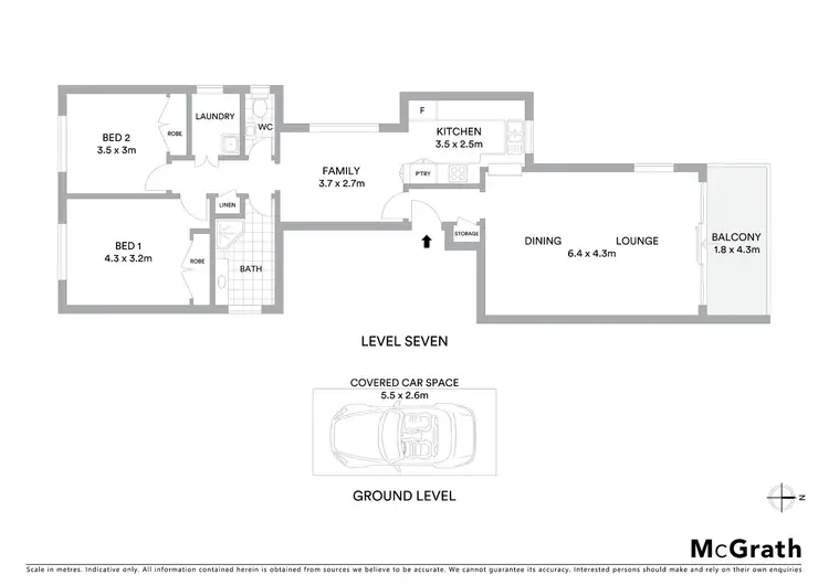 Floorplan of Homely apartment listing, 19/5 Sutherland Street, Cremorne NSW 2090