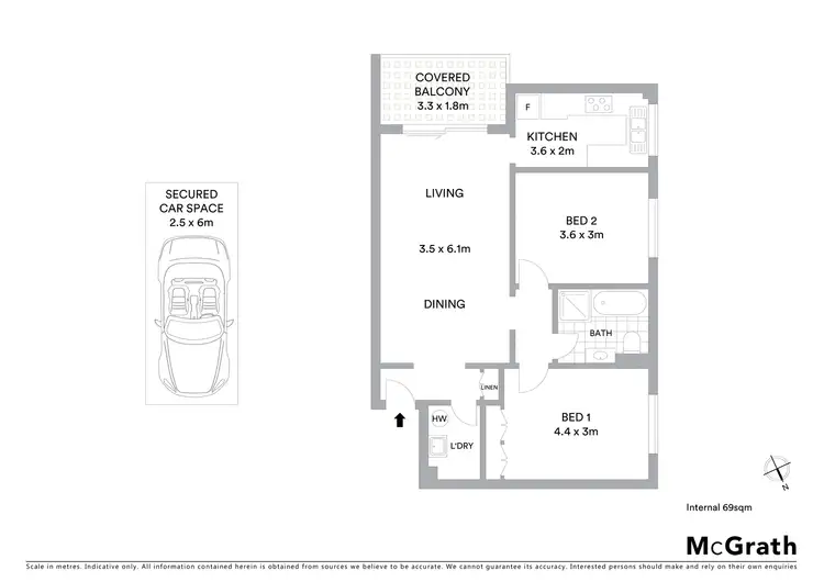 Floorplan of Homely apartment listing, 10/1 Pitt Street, Randwick NSW 2031