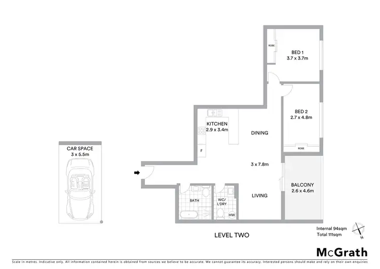 Floorplan of Homely apartment listing, 14/550 Bunnerong Road, Matraville NSW 2036