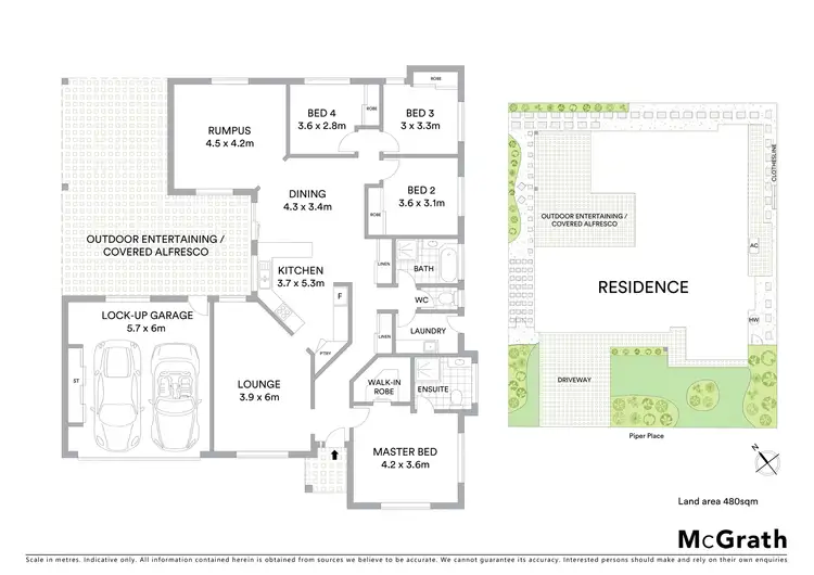Floorplan of Homely house listing, 6 Piper Place, Springfield Lakes QLD 4300