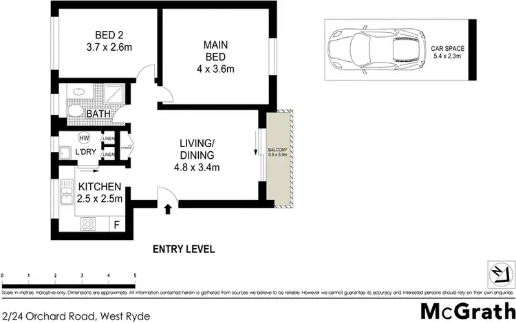 Floorplan of Homely apartment listing, 2/24 Orchard Street, West Ryde NSW 2114