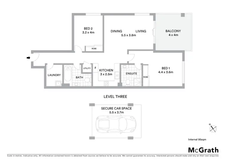 Floorplan of Homely apartment listing, 1123/100 Belmore Street, Ryde NSW 2112