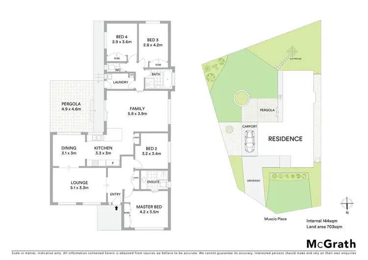 Floorplan of Homely house listing, 6 Muscio Place, Chisholm ACT 2905