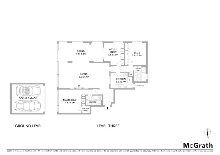 Floorplan of Homely apartment listing, 3B/27 Sutherland Crescent, Darling Point NSW 2027