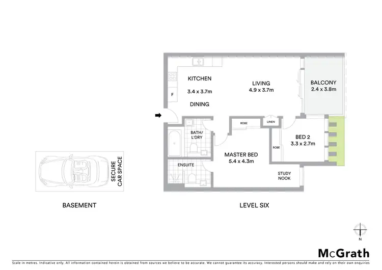 Floorplan of Homely apartment listing, 603/13 Joynton Avenue, Zetland NSW 2017