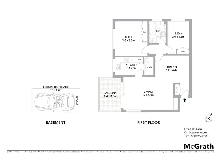 Floorplan of Homely apartment listing, 6/6 Ben Boyd Road, Neutral Bay NSW 2089