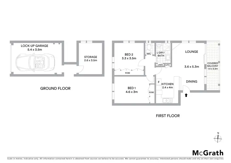 Floorplan of Homely unit listing, 6/99 First Avenue, Sawtell NSW 2452