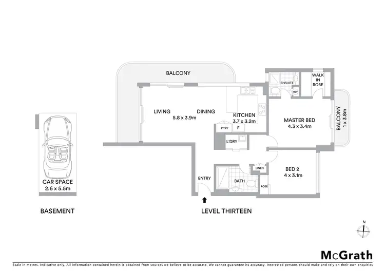 Floorplan of Homely apartment listing, 52/43 Enderley Avenue, Surfers Paradise QLD 4217