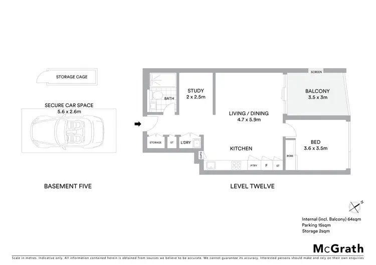 Floorplan of Homely apartment listing, 1215/225 Pacific Highway, North Sydney NSW 2060