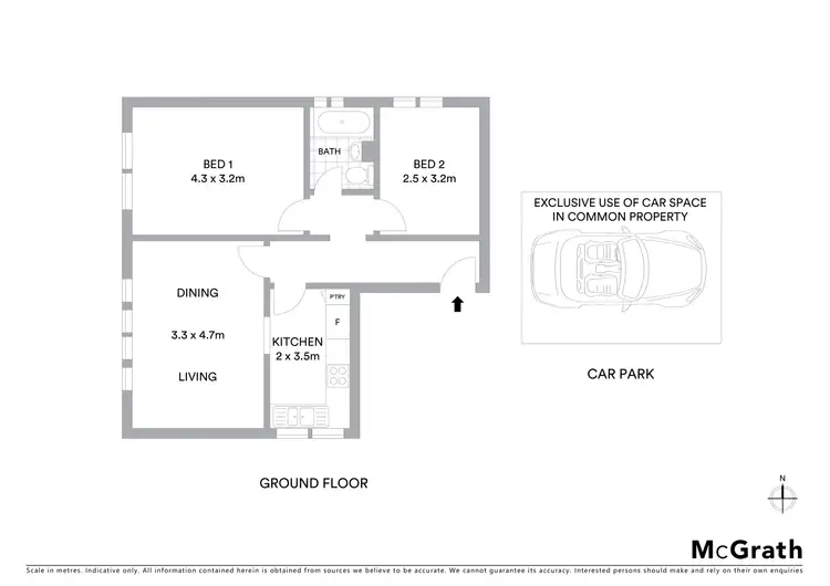 Floorplan of Homely unit listing, 1/47 Burfitt Street, Leichhardt NSW 2040