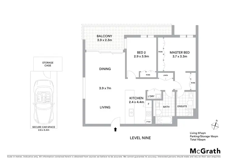 Floorplan of Homely apartment listing, 901/30 Anderson Street, Chatswood NSW 2067